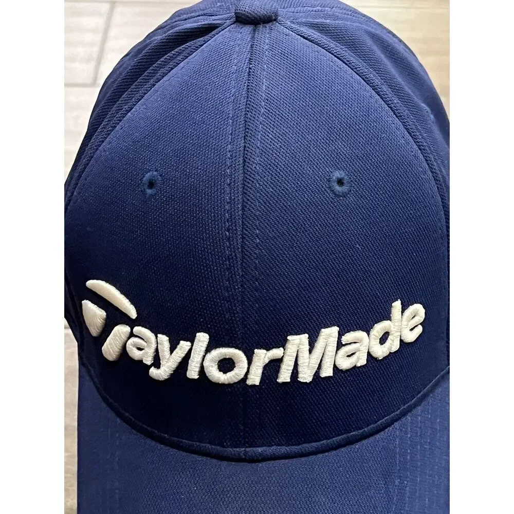 Adidas Taylormade Mens Blue Fitted Stretch Fit Flex Hat Size S/M Baseball Cap